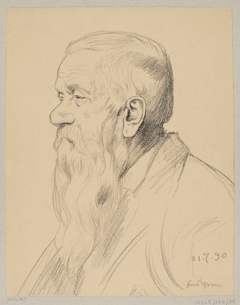 Old Man with a Long Beard Shown in Profile 1890