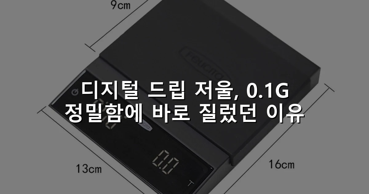 디지털 드립 저울, 0.1G 정밀함에 바로 질렀던 이유