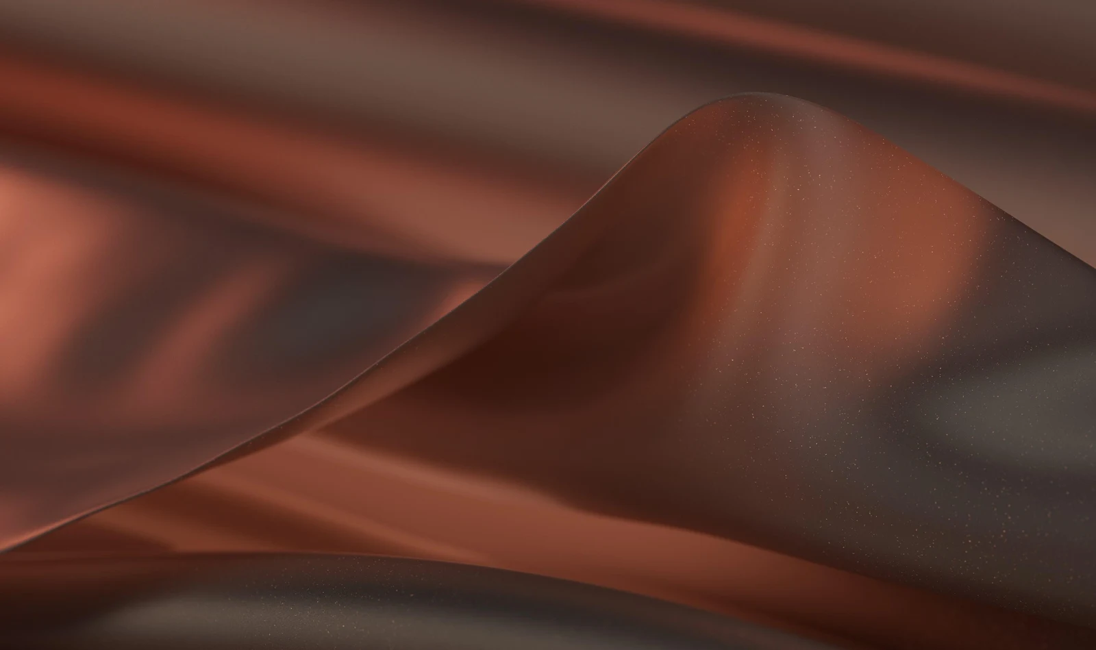 Abstract Smooth Bronze Waves - 3D Digital Rendering 2K Wallpaper (3640x2160)
