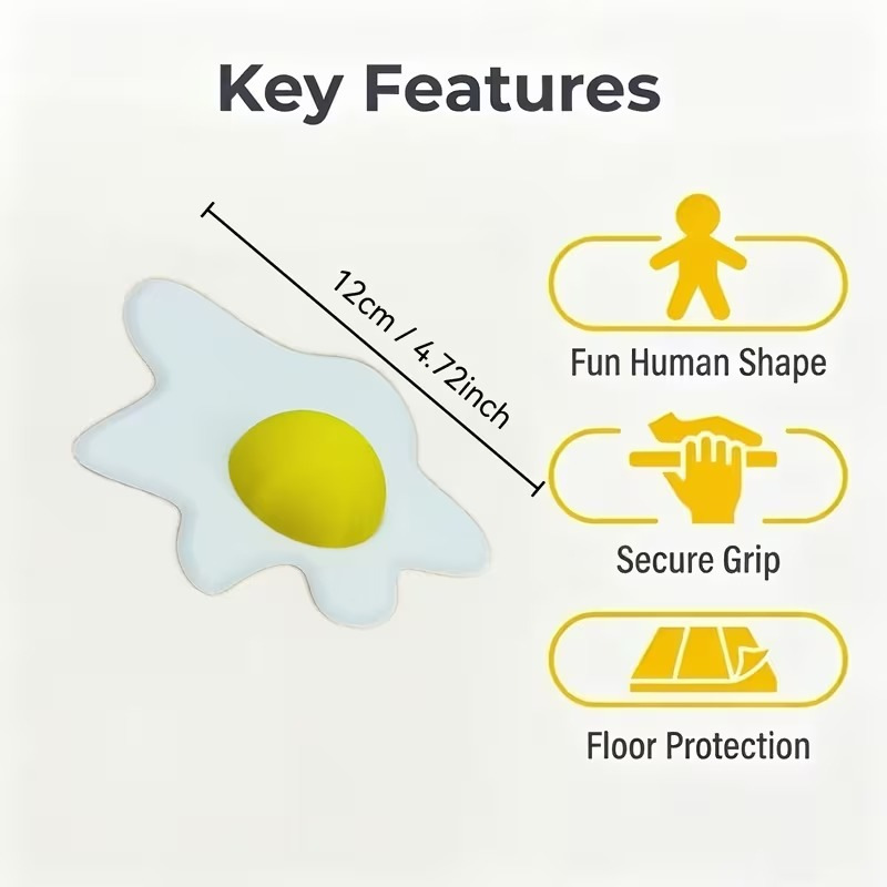 Doorstop in fried egg design, 3D print