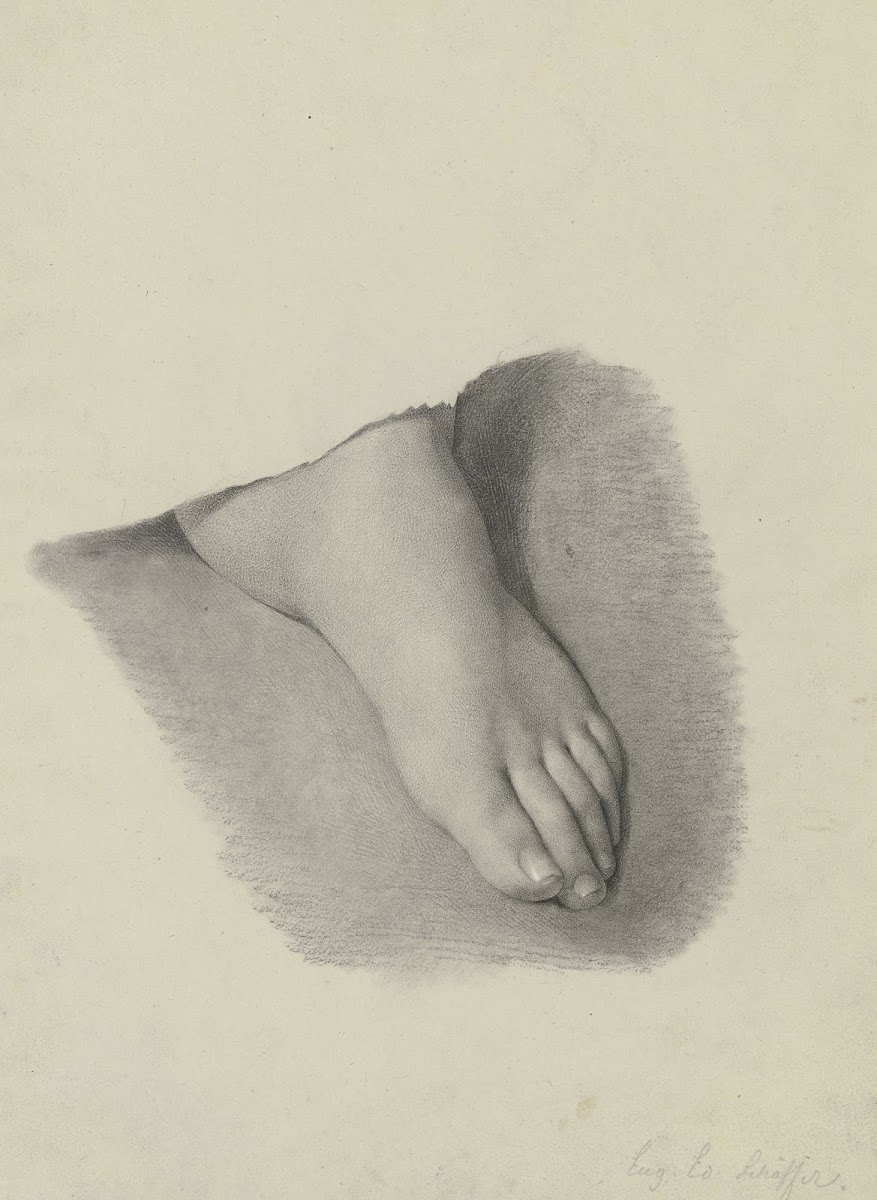 Der linke Fuß von Eduard Steinbrücks Genoveva im Walde 1839