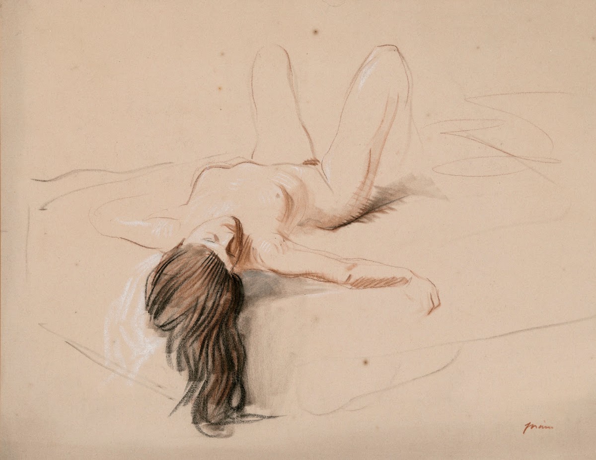 Nue au lit