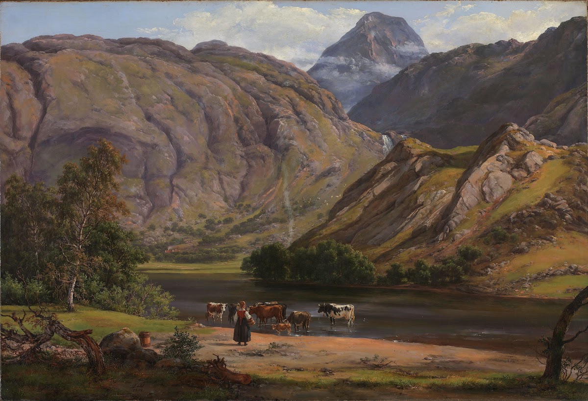 Isdalen at Svartediket near Bergen 1842
