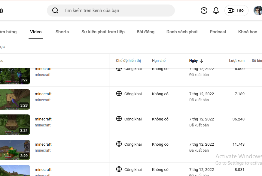 Bán kênh YouTube hơn 1.04K subs với 28 video nội dung game W...