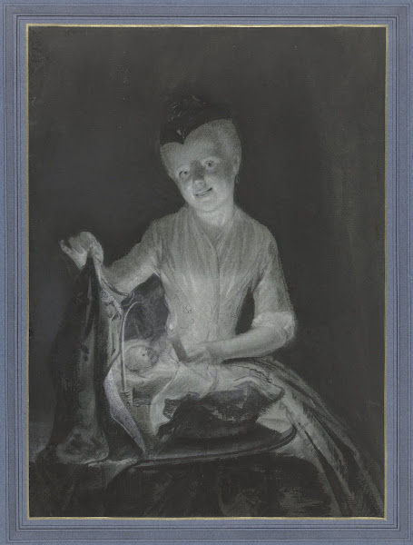 Sara Troost met haar pop 1740