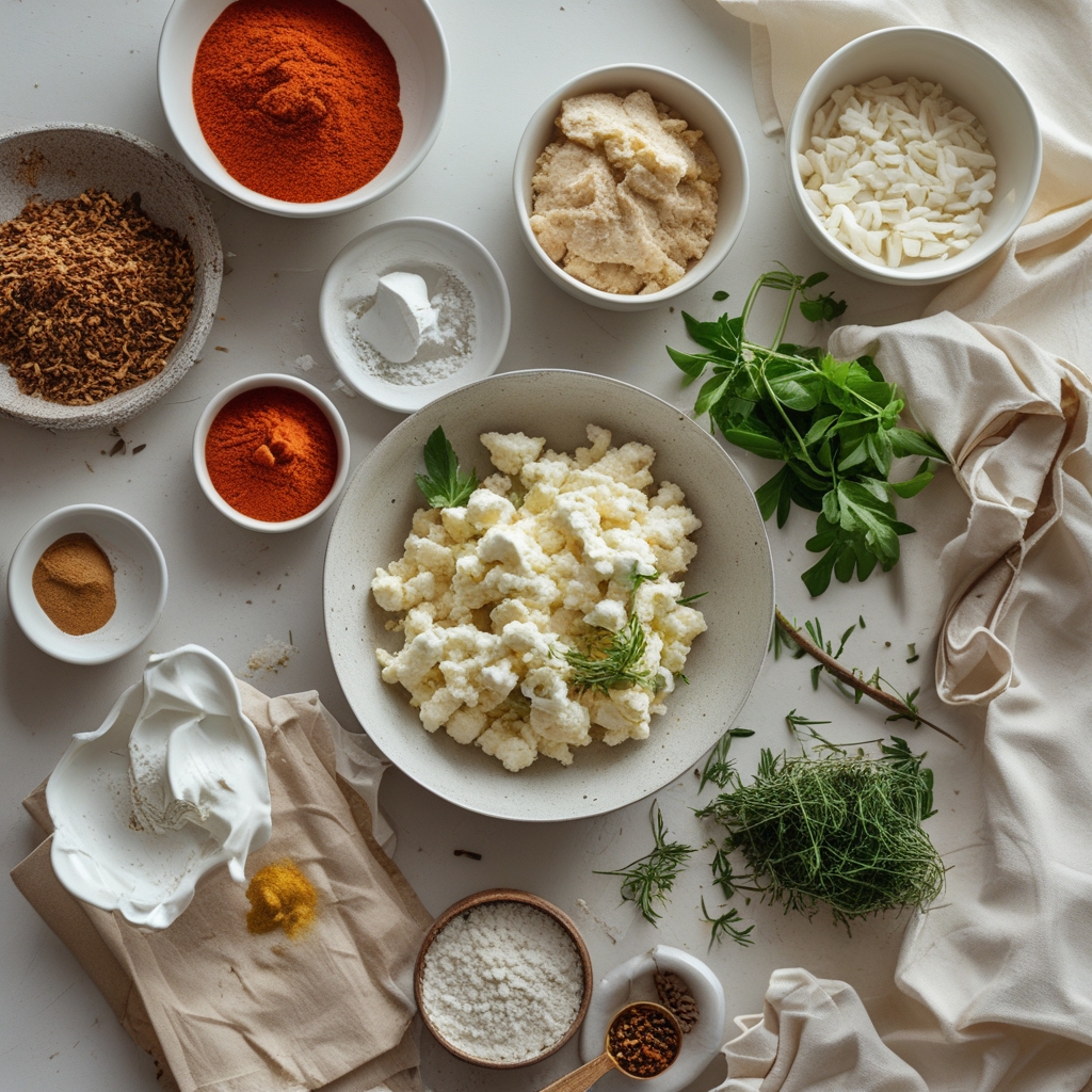 Ingredients for Viral Cottage Cheese Flatbread - Easy & Homemade Comfort Food