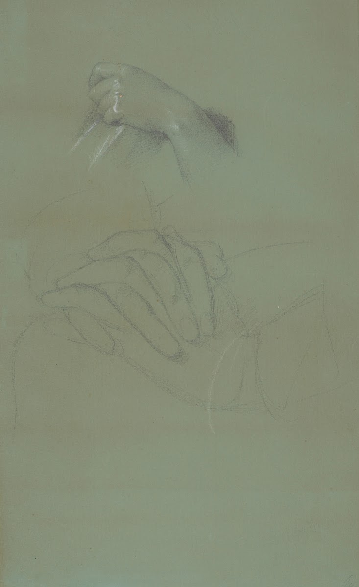 Study of hands for the painting Death of Barbara Radziwiłł 1860