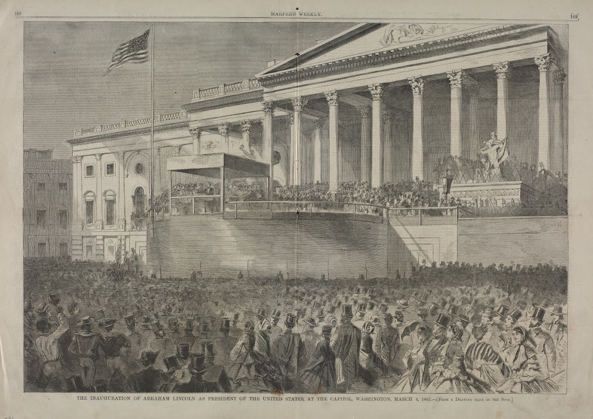 The Inauguration of Abraham Lincoln as President of the United States at the Cap