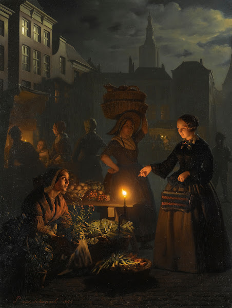 A Moonlitvegetable Market 1855