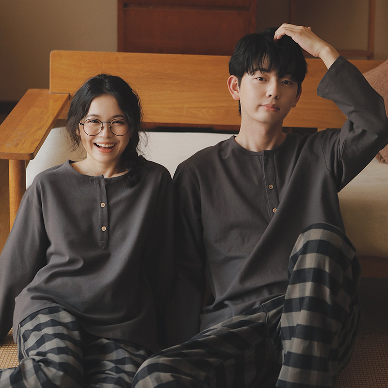 Winter-Pyjama-Set aus angerauter Baumwolle für Paare