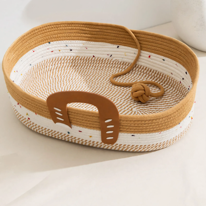 Woven pet bed, multiple shapes