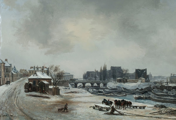 Vue De LîLe Louviers  Effet De Neige 1830