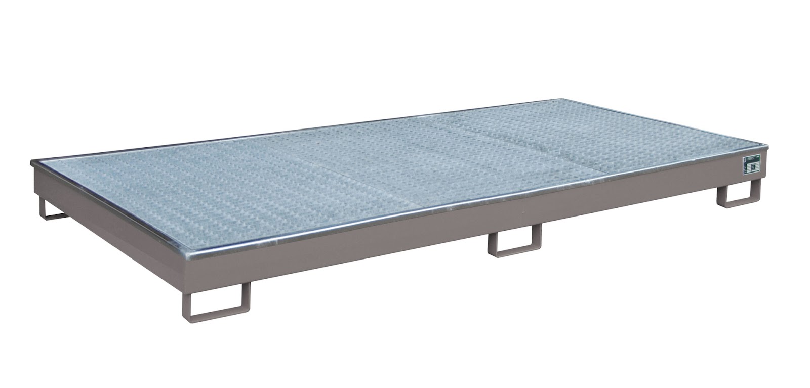 Stellingopvangbak met PE-binnenbak Stellingopvangbak RW-GR 2700-1 PE, gelakt, Muisgrijs