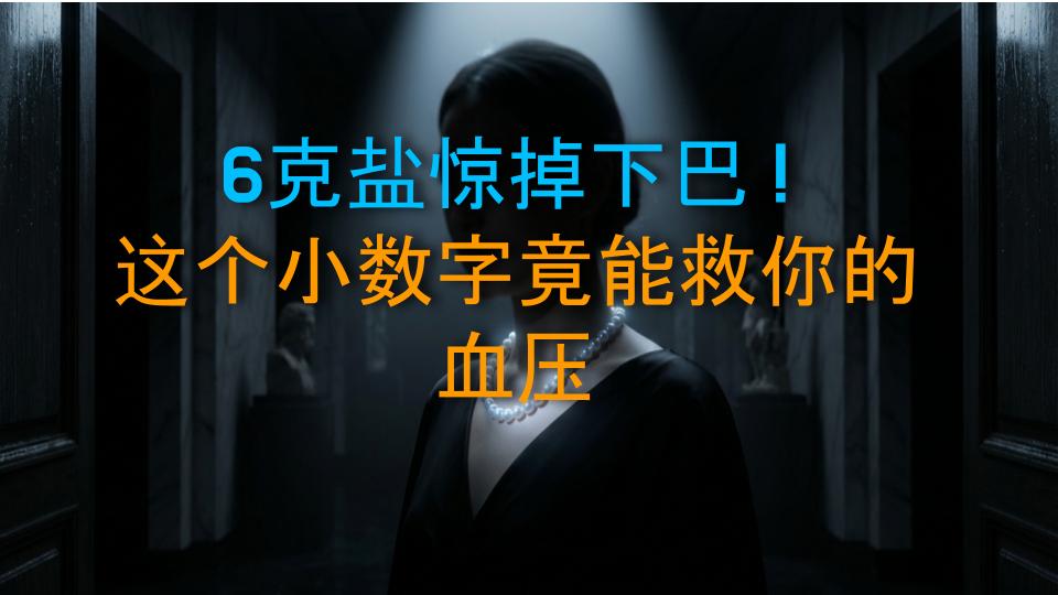 6克盐惊掉下巴！这个小数字竟能救你的血压