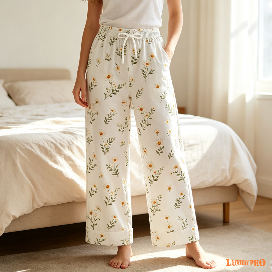 AOP Binded edged TRB satin pocket pajama set