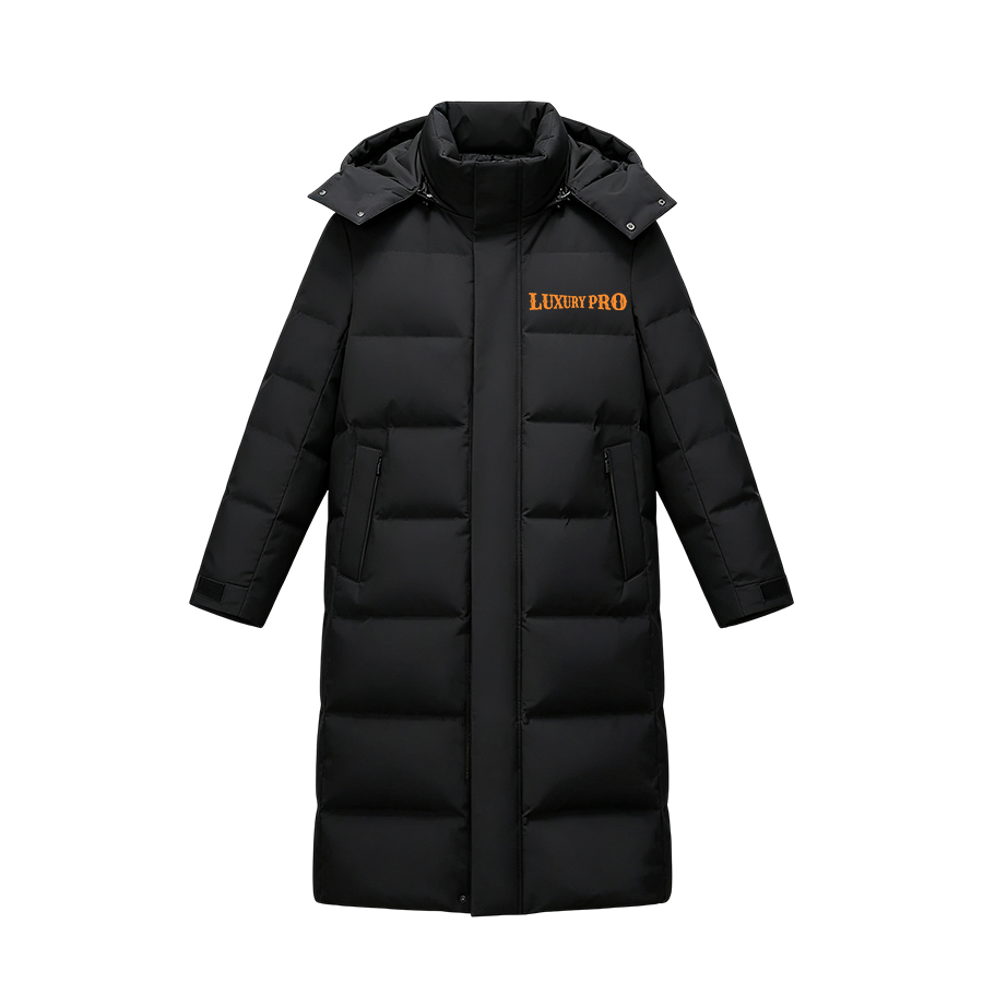 2D Long style down jacket with a hood