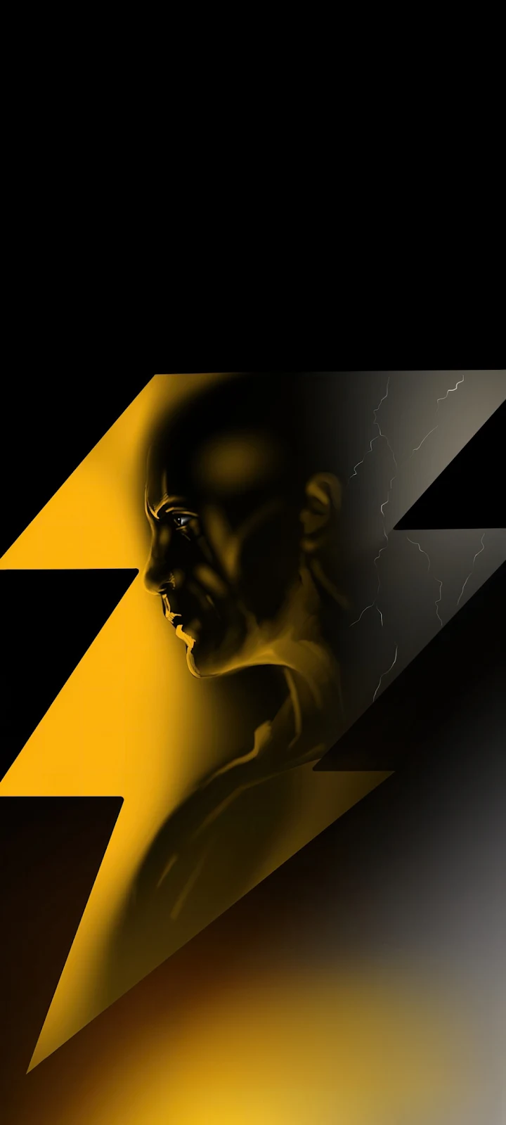 Black Adam Lightning Bolt Art - Digital Art iPhone Wallpaper (1032x2293)