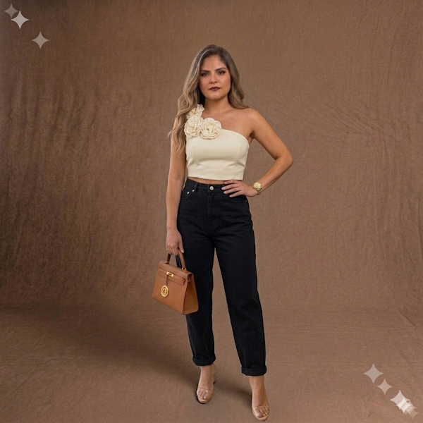 Jeans Alto Negro