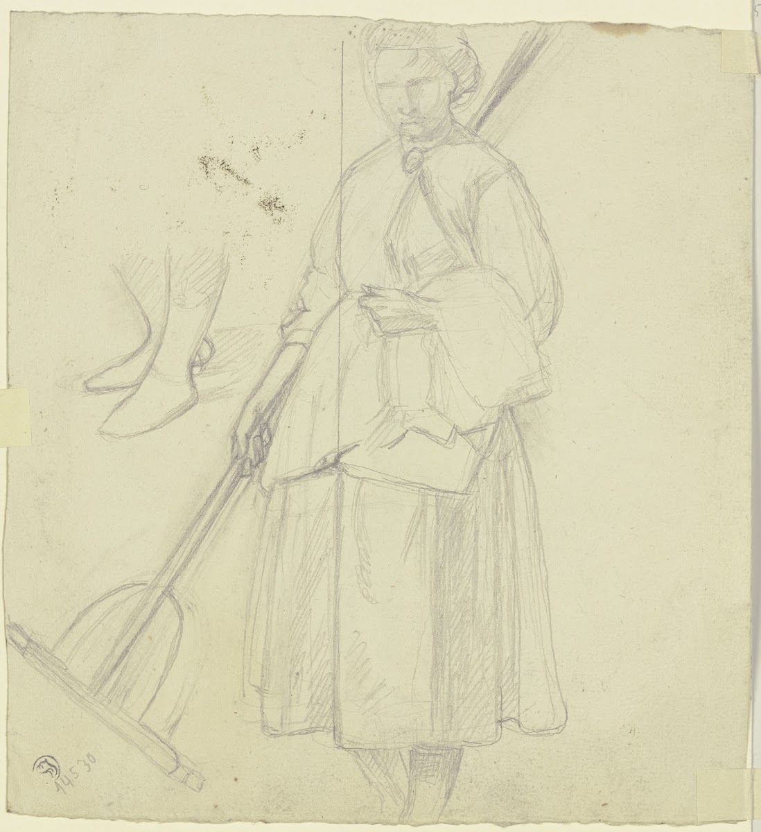 Farmwoman with a rake