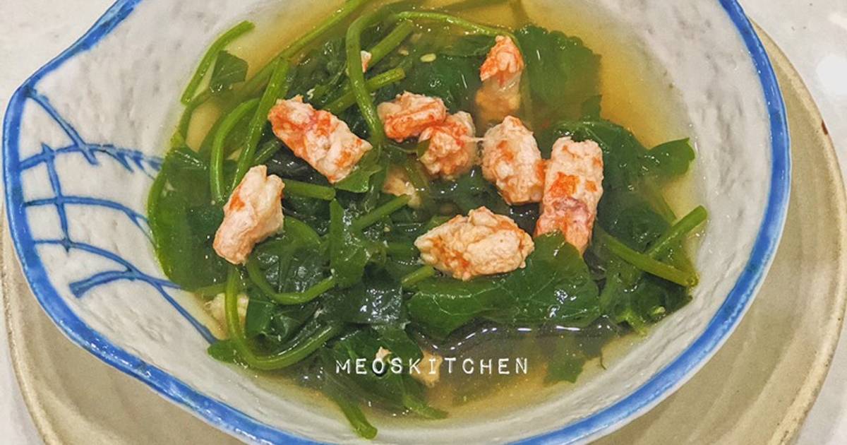 Canh rau má nấu tôm 🦐