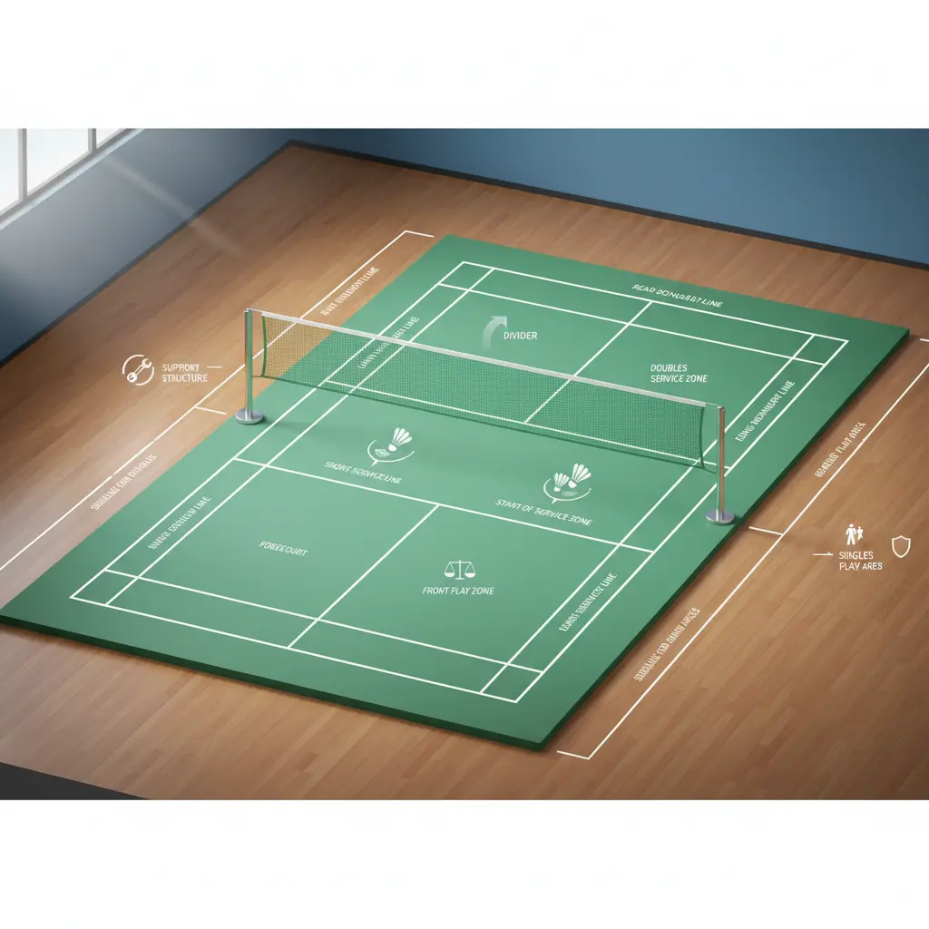 Struktur Lapangan Badminton dan Fungsinya Lengkap