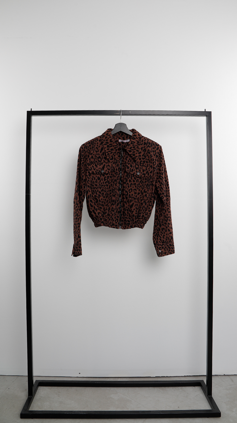 LEOPAR DESEN GABARDİN BOMBER CEKET