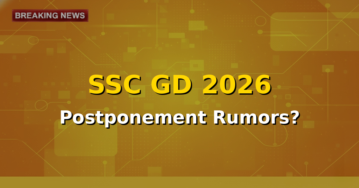 A graphic depicting an official exam notification, possibly with a calendar icon and the SSC logo, symbolizing important exam updates.