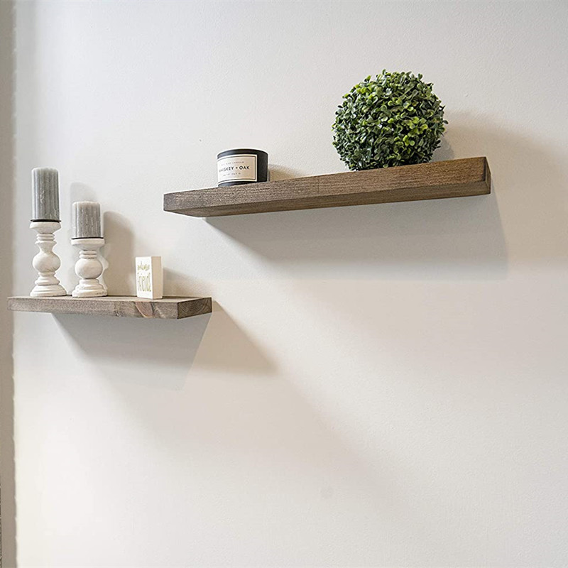 Wooden floating shelf
