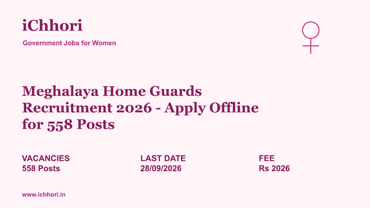 Meghalaya Home Guards Recruitment 2026 - Apply Offline for 558 Posts - iChhori