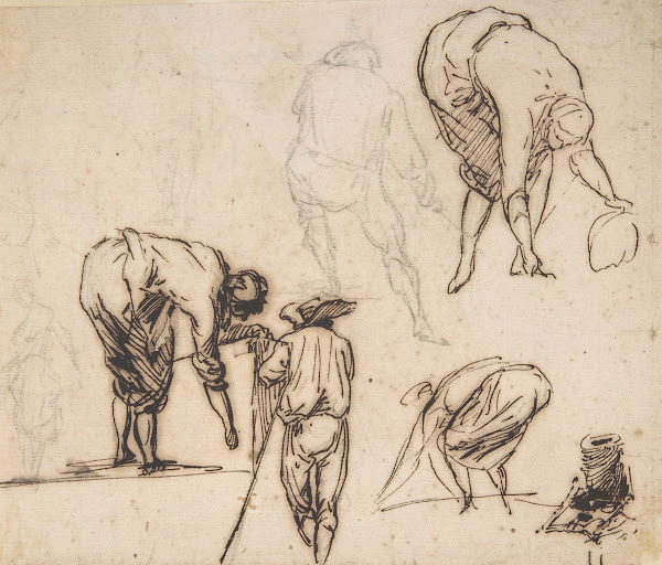 Standing Figure and Figures Bending Over 161275