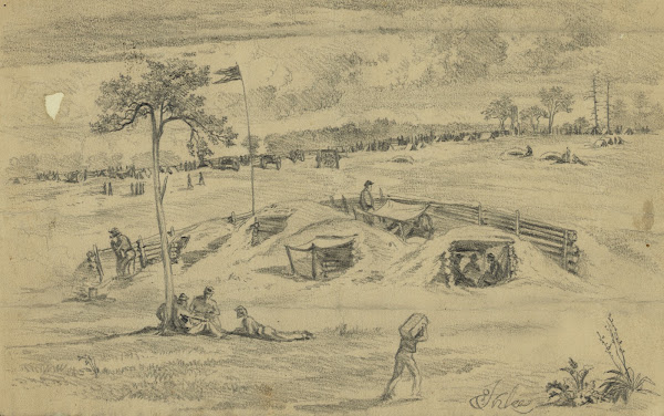 The battle of Cold Harbor Bomb proofs 1864
