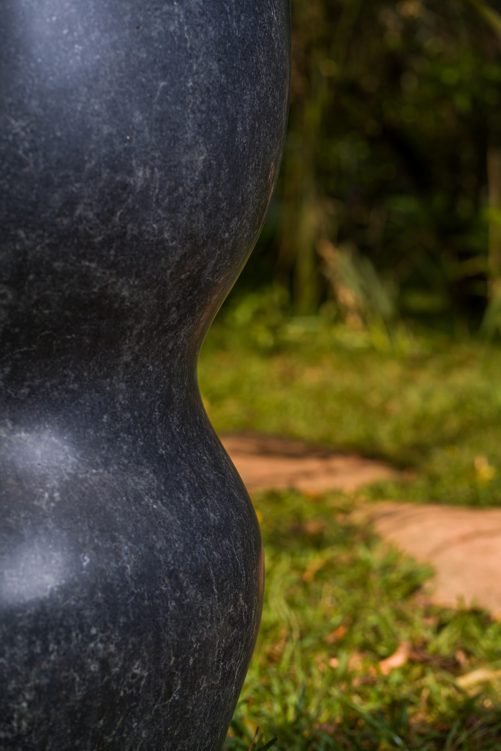 Pedestal Basin in Sculpted Granite, studio view 5