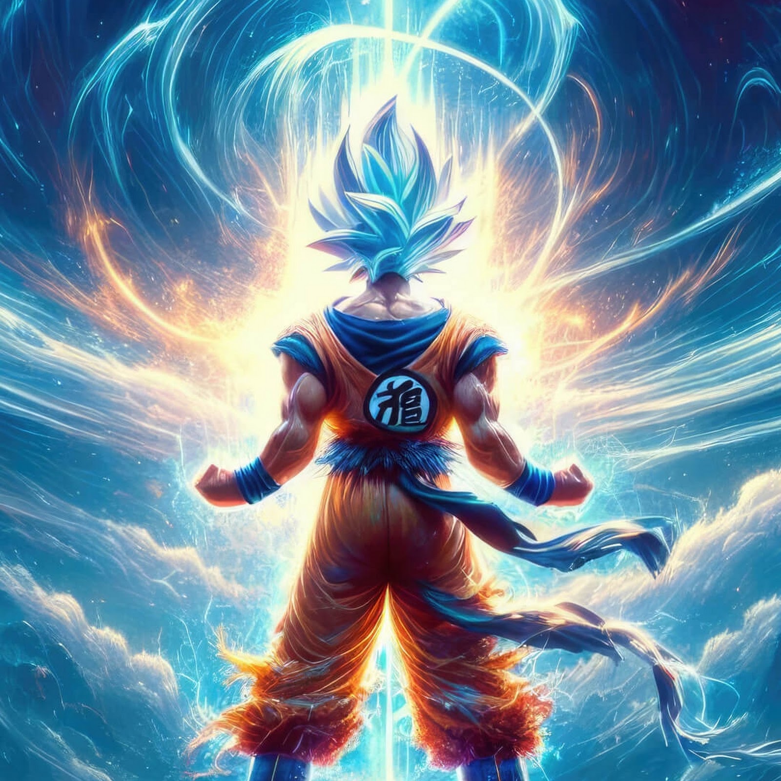 Download Goku Powering Up On Mountain Full HD iPhone