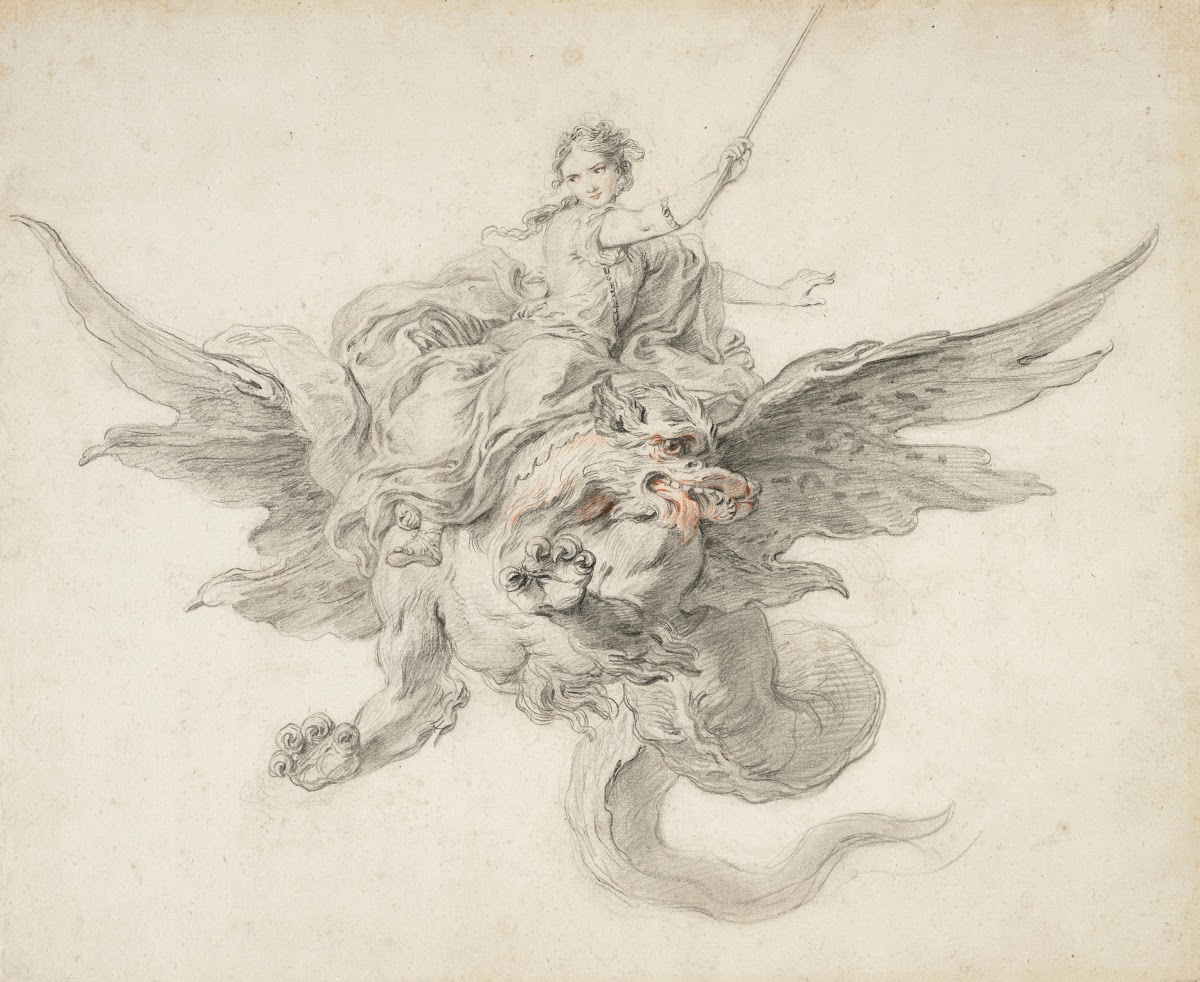 Armida on a dragon