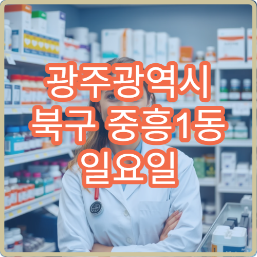 광주광역시 북구 중흥1동 일요일 문 여는 약국 비타민 구매