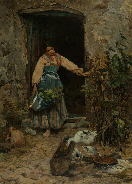 At the kitchen door