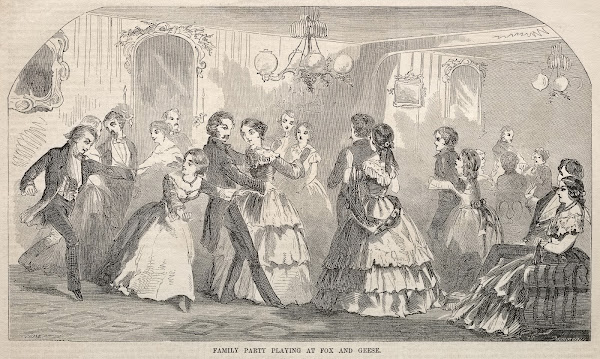 Family Party Playing at Fox and Geese 1857