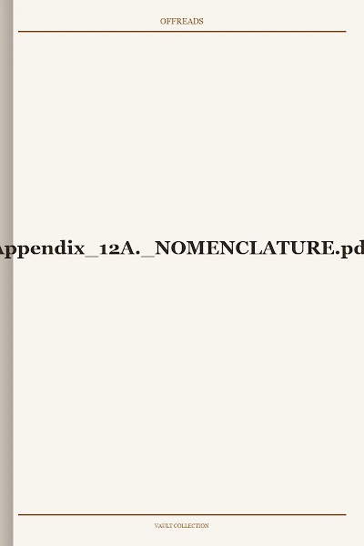 Appendix 12A. NOMENCLATURE