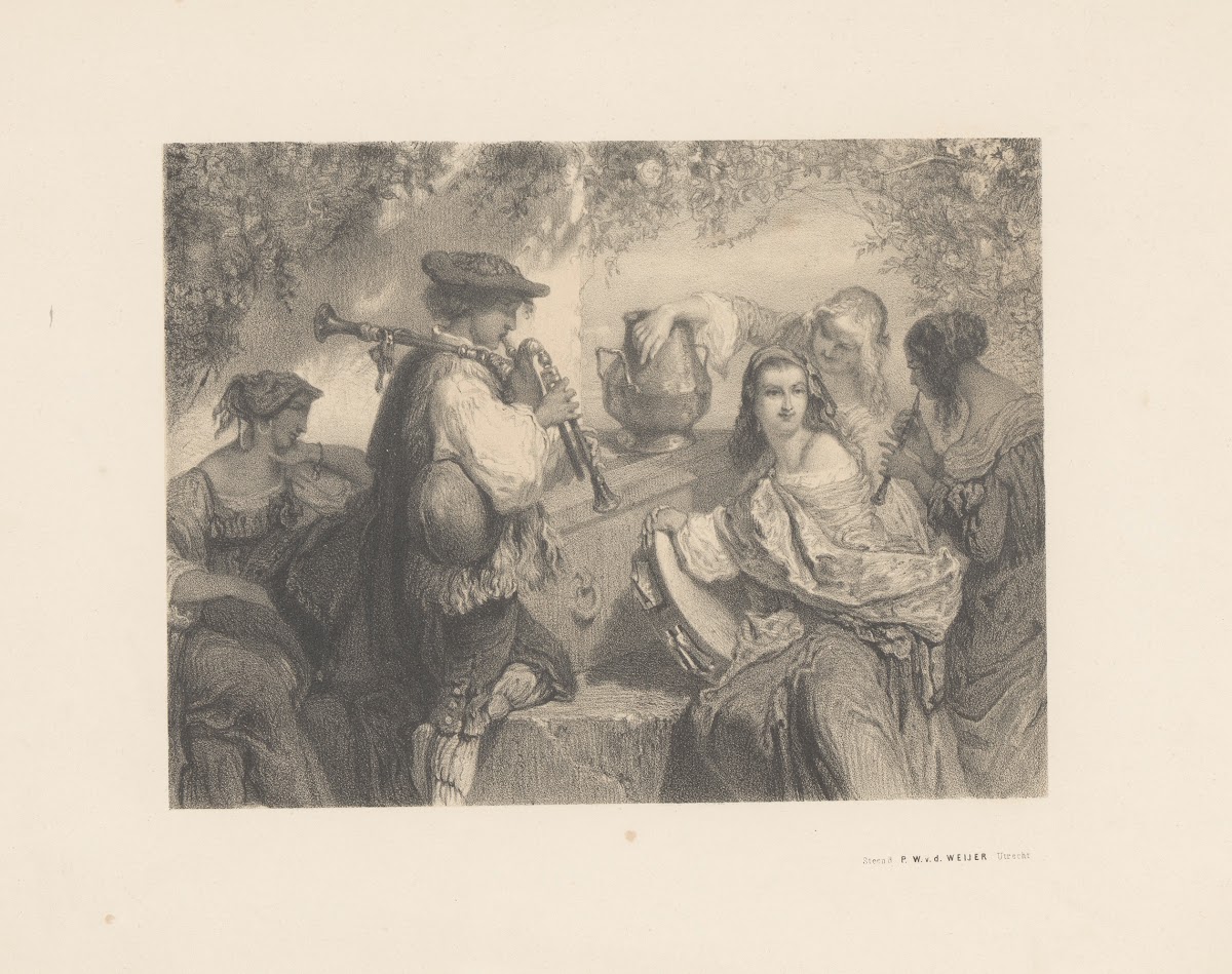 Italiaanse muzikanten bij een doodskist 1842 1880