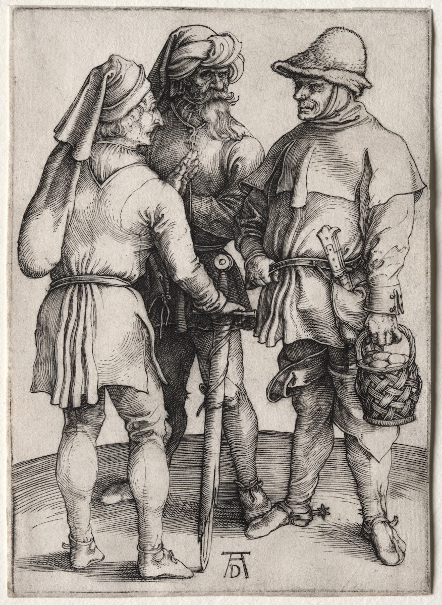 Three Peasants in Conversation c 1497