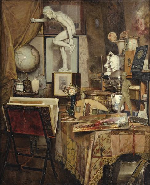 Intérieur datelier 1898