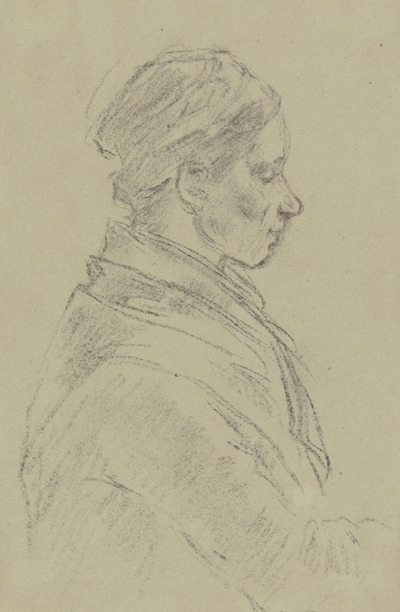 Farmwoman in profile