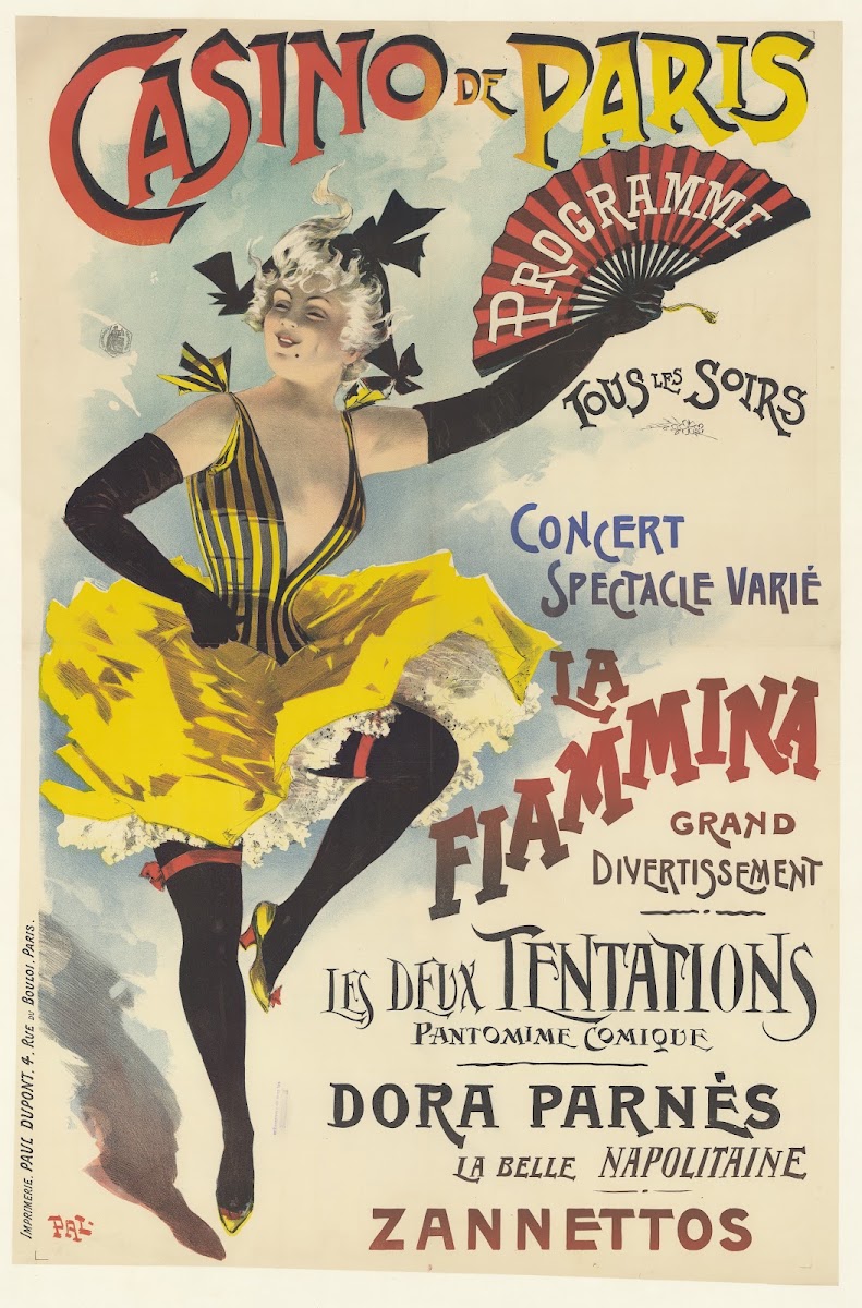 Casino de Paris Programme tous les soirs La Fiamina grand divertissement 1895 19