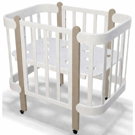 Children's cradle bed IngVart Nika 5 in 1 60 cm white/cappuccino