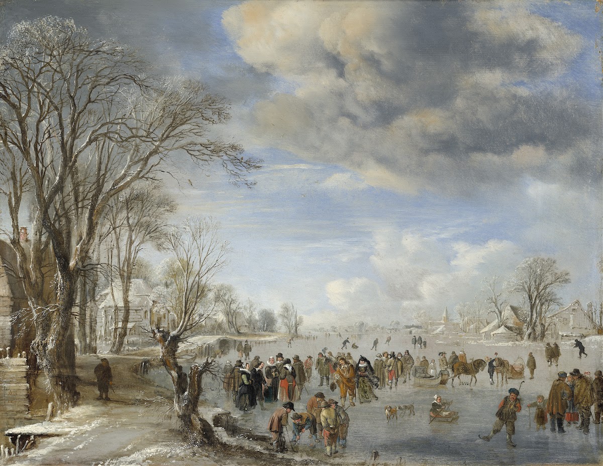 Winter in Holland  Skating Scene 1645