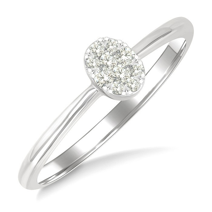 Oval Shape Lovebright Petite Diamond Solitaire Ring 388L8DHTGWG-OV
