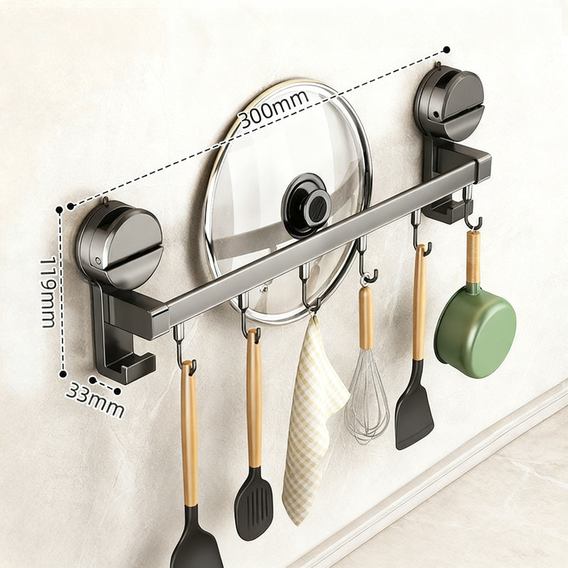 Küchen-Hängestange mit Haken für Utensilien