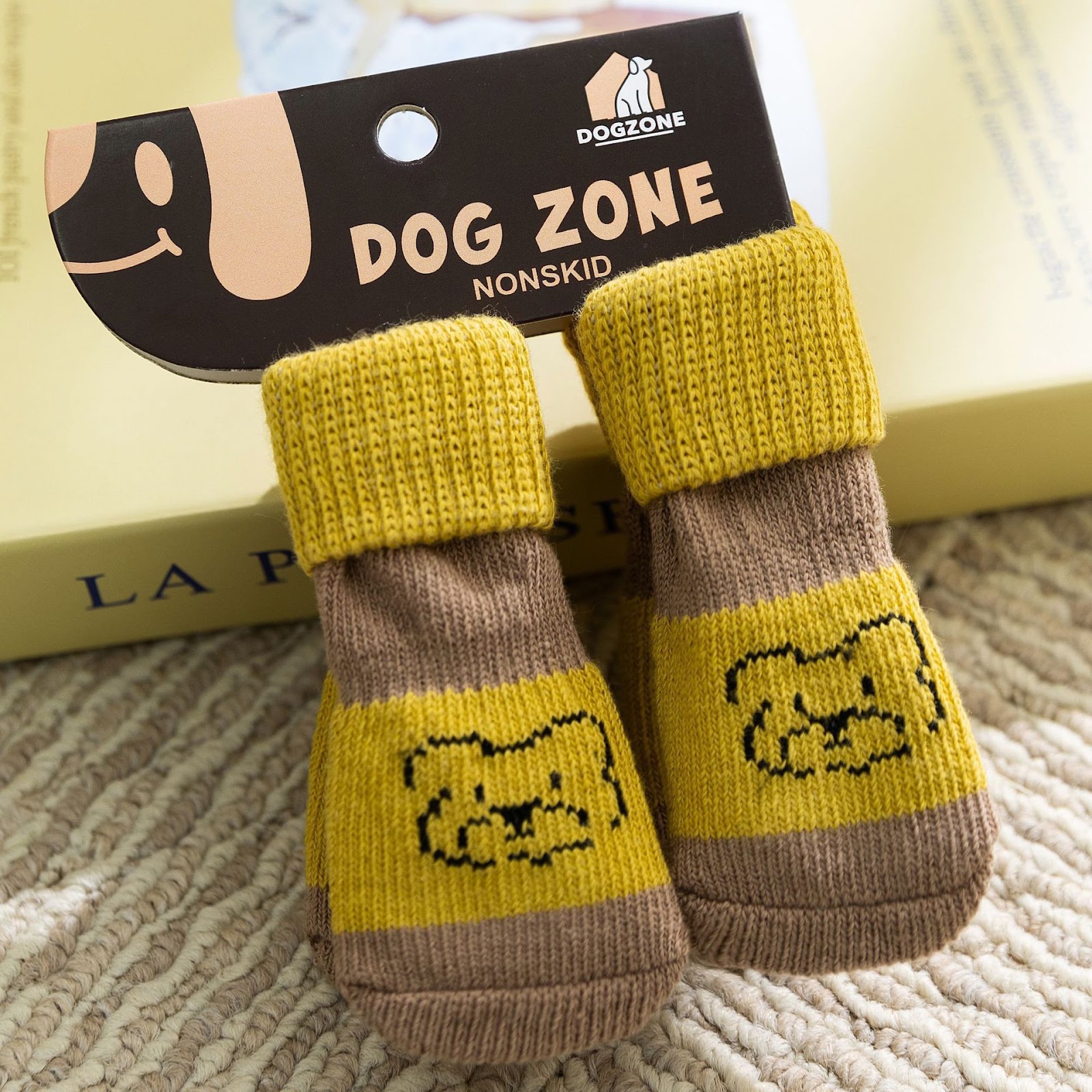 Dog socks, cotton, 4-piece set, non-slip