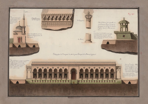 Orthographie de lorangerie du côté du grand potager de la maison de plaisir  Len