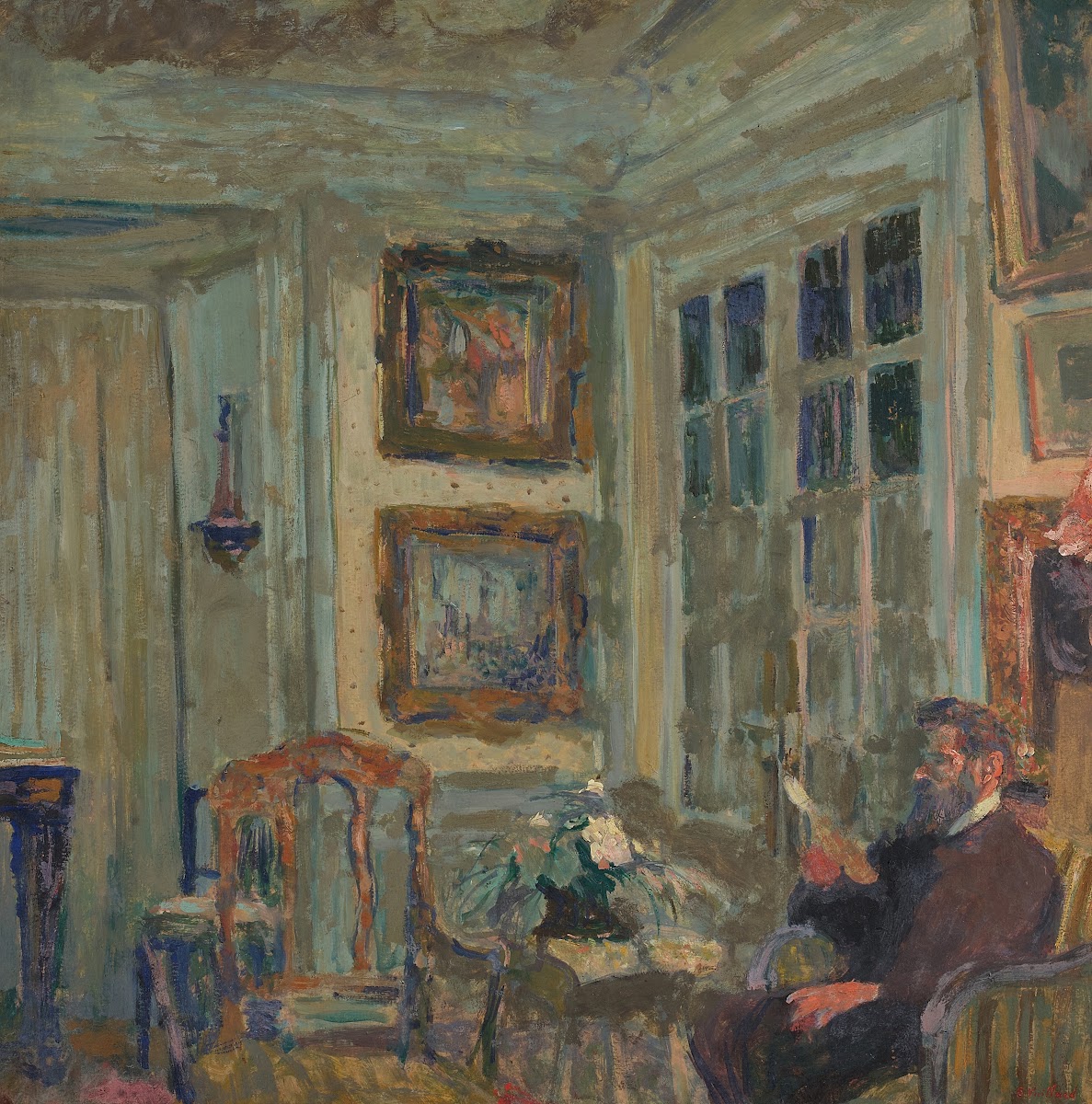 Arthur Fontaine lisant 1904